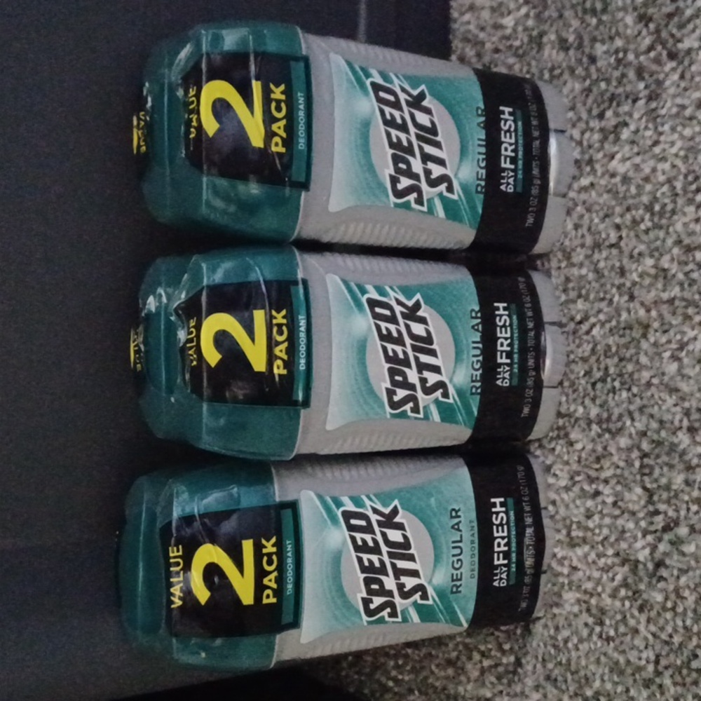 3 New 2-Packs 3 oz. Speed Stick Regular Deodorant